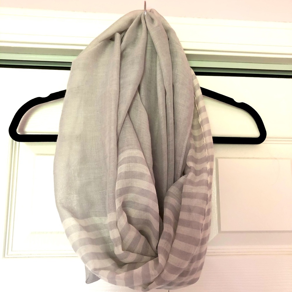 Gray infinity scarf
